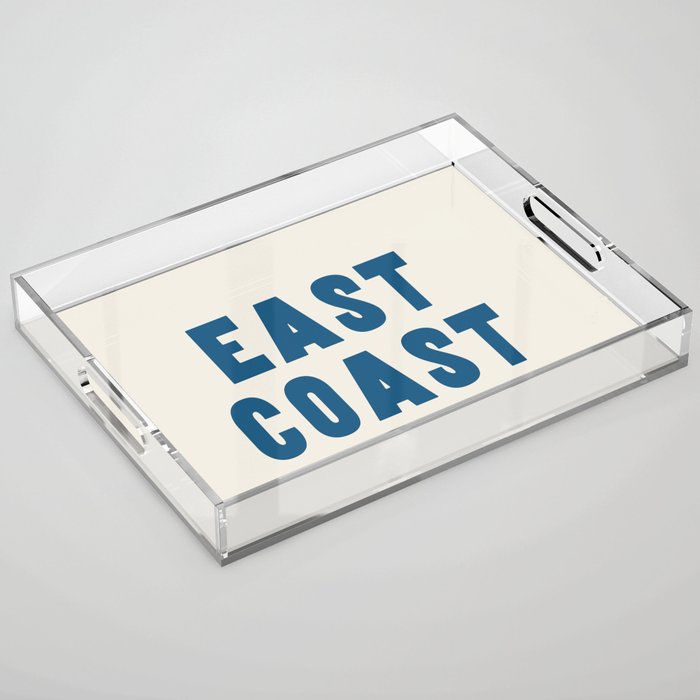 East Coast - Retro Typography Acrylic Tray Gallery Image 1
