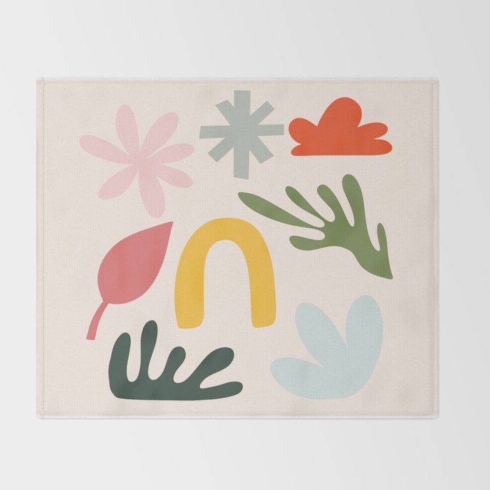 Collection of Happy Things: Matisse Inspired Throw Blanket Gallery Image 2