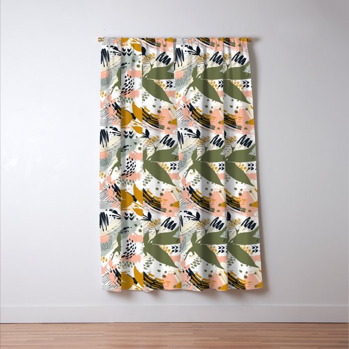 Abstract strokes still life Window Curtain Gallery Image 3