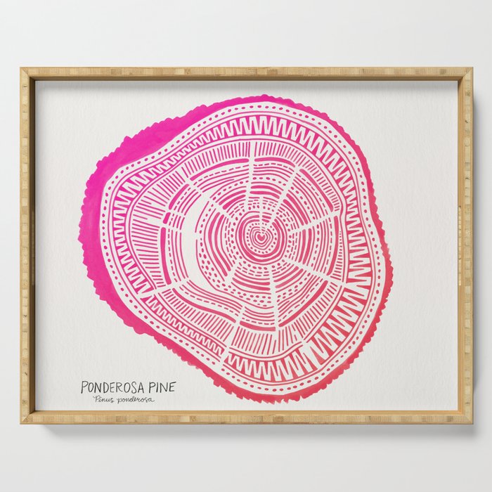 Ponderosa Pine - Pink OmbrÃ© Palette Serving Tray Gallery Image 1