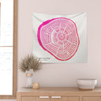 Ponderosa Pine - Pink OmbrÃ© Palette Wall Tapestry Gallery Image 2