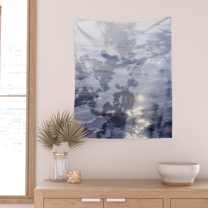 liminal spaces no. 2 - double exposure nature sea photograph Wall Tapestry Gallery Image 2