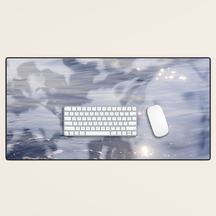 liminal spaces no. 2 - double exposure nature sea photograph Desk Mat Gallery Image 1