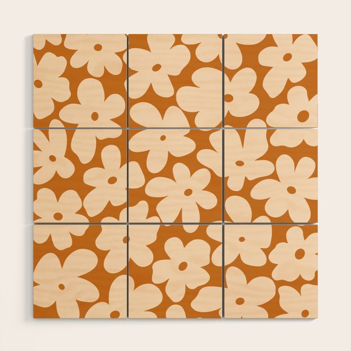 Retro Color Palette - 70's Daisy Wood Wall Art Gallery Image 1
