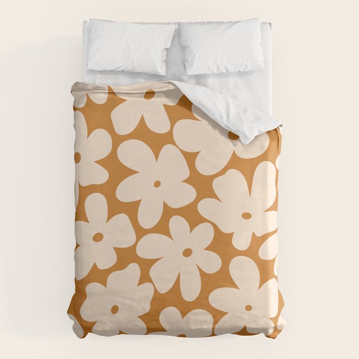 Retro Color Palette - 70's Daisy Duvet Cover Gallery Image 6