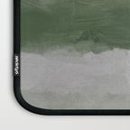 Marsh Clouds - Green Grass Moss Nature Gray Cloudy Horizon Abstract Painting Art Print Wall Decor  Laptop Sleeve Gallery Image 3