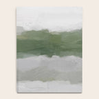 Marsh Clouds - Green Grass Moss Nature Gray Cloudy Horizon Abstract Painting Art Print Wall Decor  Notebook Gallery Image 4