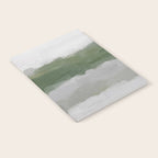 Marsh Clouds - Green Grass Moss Nature Gray Cloudy Horizon Abstract Painting Art Print Wall Decor  Notebook Gallery Image 2