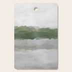 Marsh Clouds - Green Grass Moss Nature Gray Cloudy Horizon Abstract Painting Art Print Wall Decor  Cutting Board Gallery Image 1