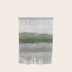 Marsh Clouds - Green Grass Moss Nature Gray Cloudy Horizon Abstract Painting Art Print Wall Decor  Wall Hanging Gallery Image 1