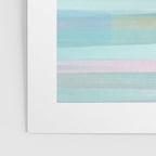 Abstract Watercolor Waves in Sky & Seafoam Poster Gallery Image 3