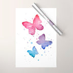 Purple Butterfly Wrapping Paper Gallery Image 1