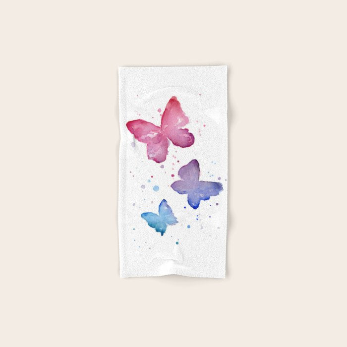 Purple Butterfly Bath Towel Gallery Image 1