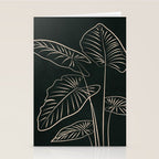 Minimalist Black & White Leaves 1 Stationery Card Gallery Image 2