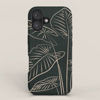 Minimalist Black & White Leaves 1 iPhone Case Gallery Image 1