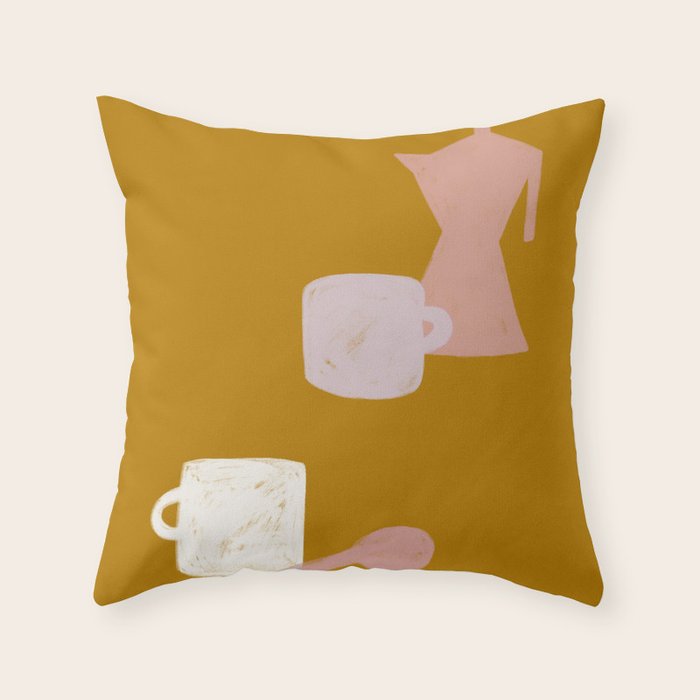 MORNING COFFEE Throw Pillow Gallery Image 6