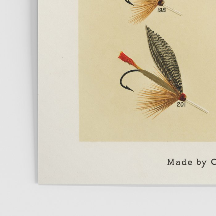 Illustrated Trout Fishing Flies Chart from Favorite Flies and Their Histories  Poster Gallery Image 3