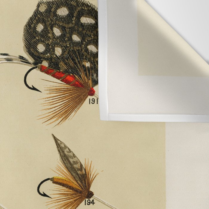 Illustrated Trout Fishing Flies Chart from Favorite Flies and Their Histories  Wall Tapestry Gallery Image 3