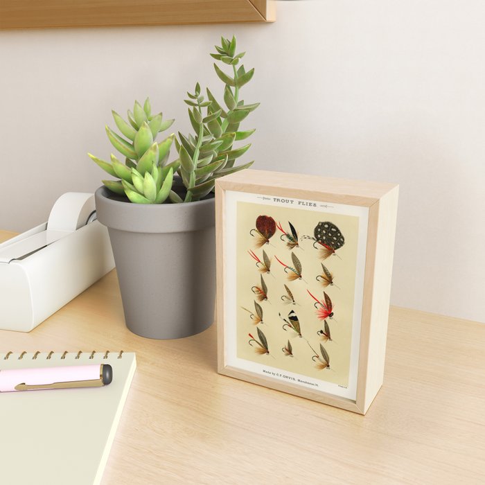 Illustrated Trout Fishing Flies Chart from Favorite Flies and Their Histories  Mini Art Print Gallery Image 2