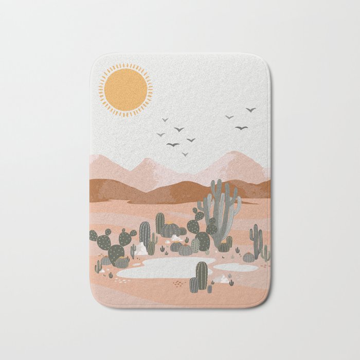 Desert Landscape Oasis Bath Mat Gallery Image 1