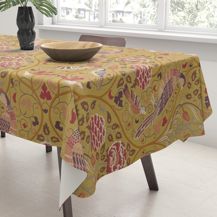 William Morris Seasons by May Melsetter Saffron Tablecloth Gallery Image 3