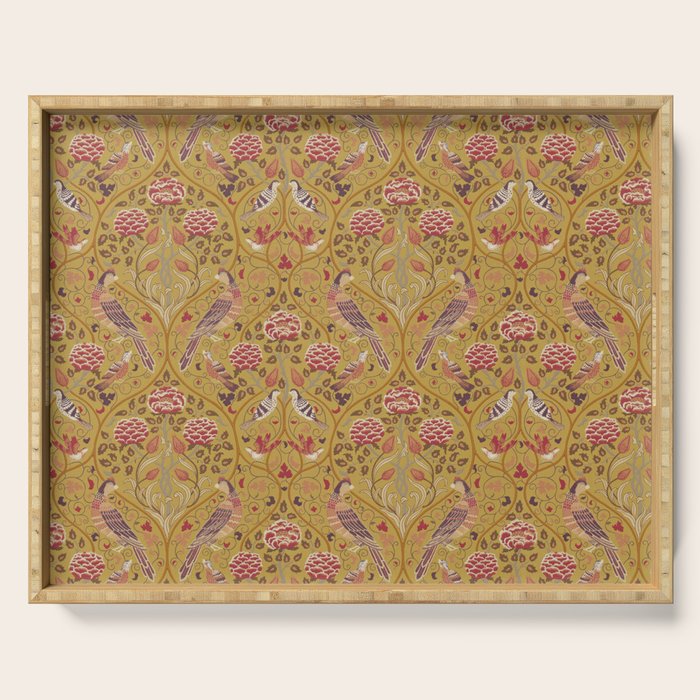 William Morris Seasons by May Melsetter Saffron Serving Tray Gallery Image 1