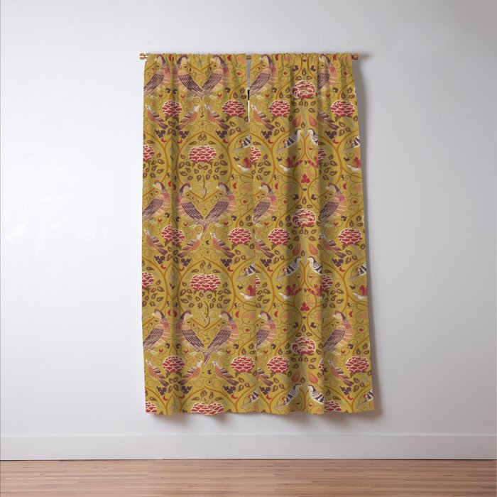 William Morris Seasons by May Melsetter Saffron Window Curtain Gallery Image 3