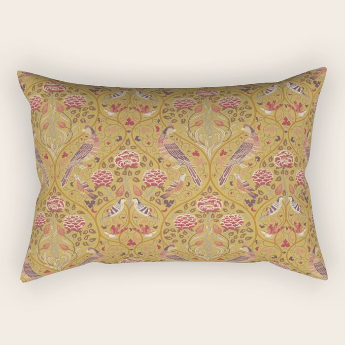 William Morris Seasons by May Melsetter Saffron Rectangular Pillow Gallery Image 1