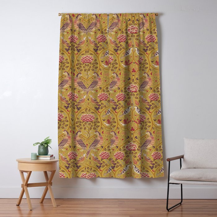 William Morris Seasons by May Melsetter Saffron Window Curtain Gallery Image 5