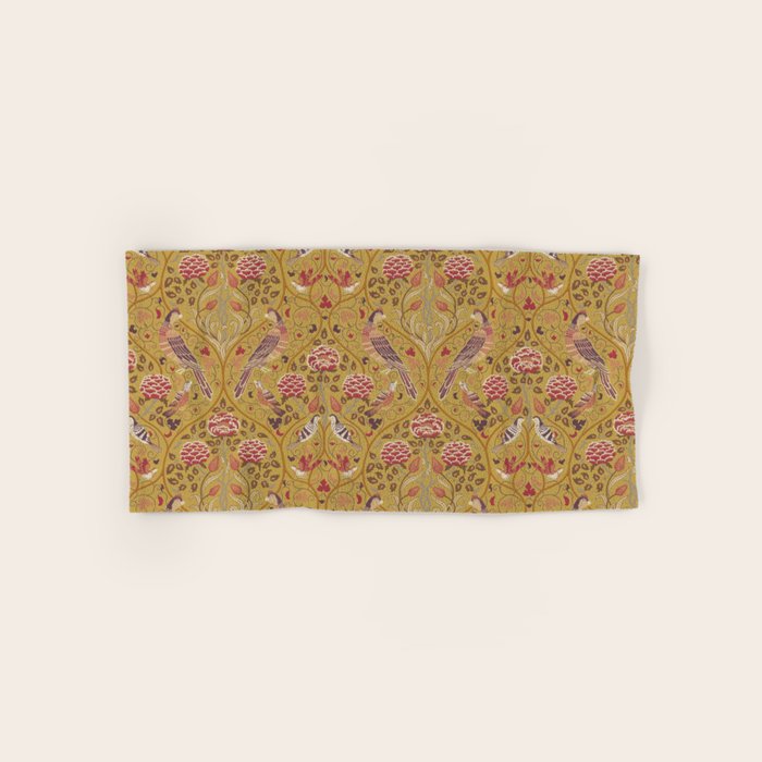 William Morris Seasons by May Melsetter Saffron Bath Towel Gallery Image 1