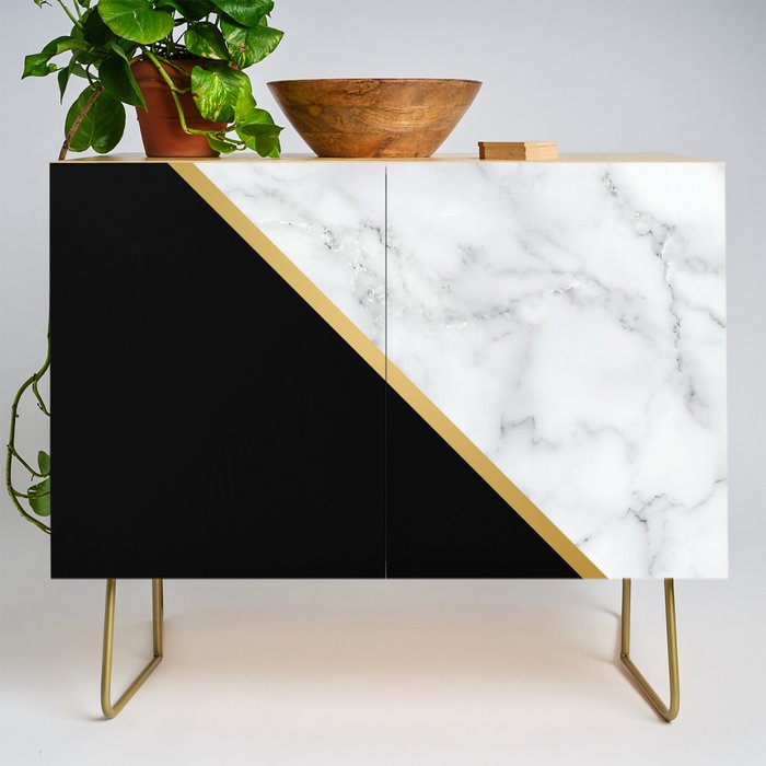 Marble, Stone, Color Block, Minimalist Art Credenza Gallery Image 1