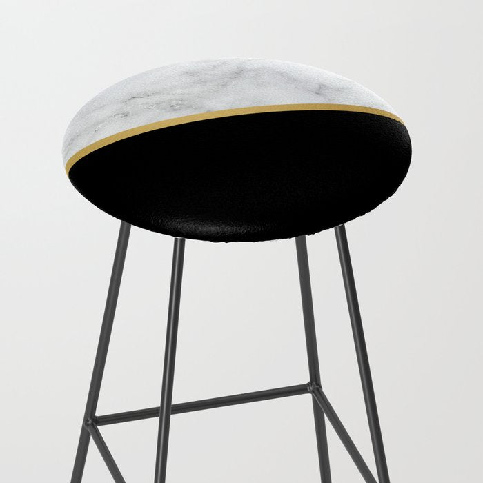 Marble, Stone, Color Block, Minimalist Art Stool Gallery Image 2