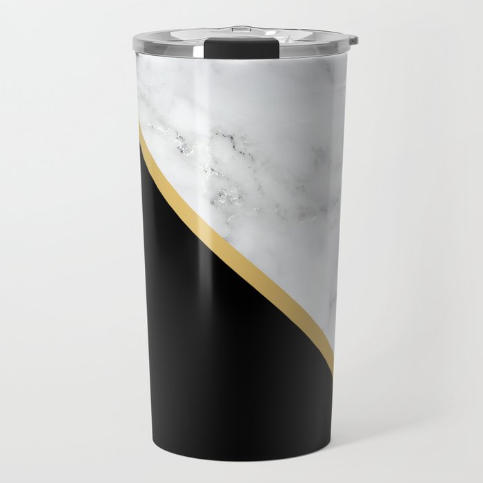 Marble, Stone, Color Block, Minimalist Art Travel Mug Gallery Image 1
