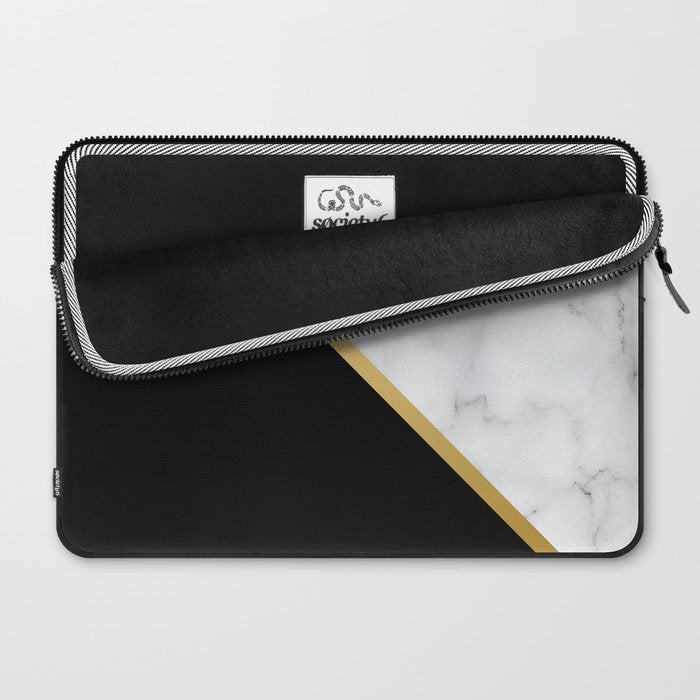 Marble, Stone, Color Block, Minimalist Art Laptop Sleeve Gallery Image 2