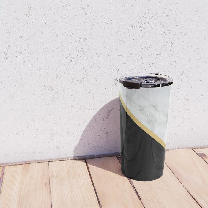 Marble, Stone, Color Block, Minimalist Art Travel Mug Gallery Image 4