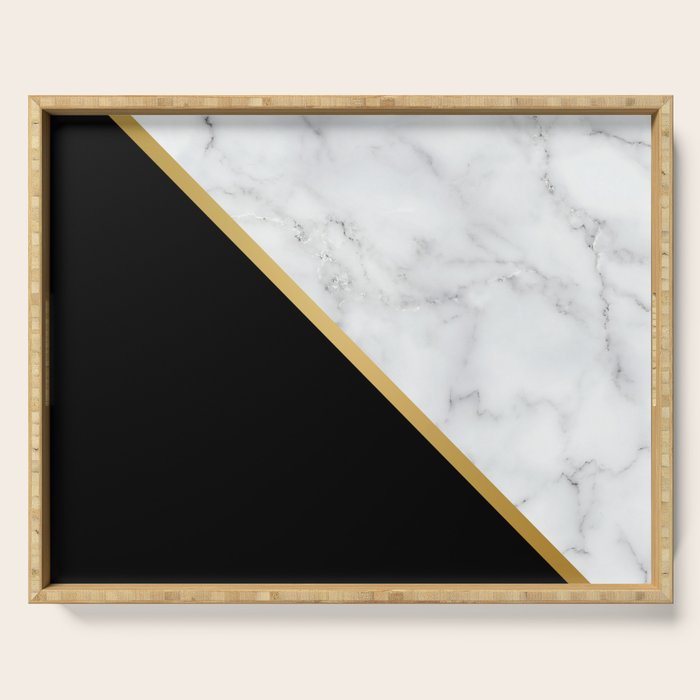 Marble, Stone, Color Block, Minimalist Art Serving Tray Gallery Image 1