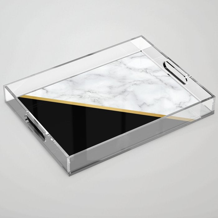 Marble, Stone, Color Block, Minimalist Art Acrylic Tray Gallery Image 1