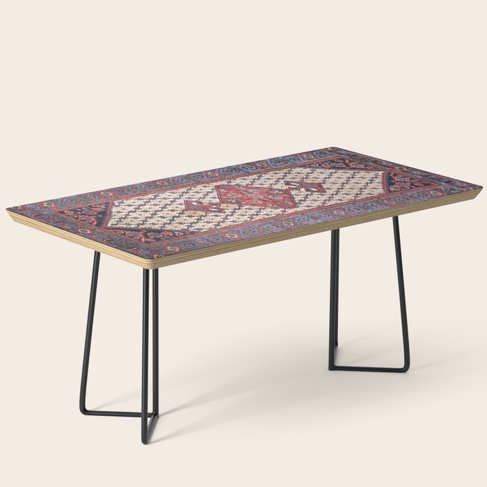 Hamadan  Antique Persian Rug Print Coffee Table Gallery Image 1