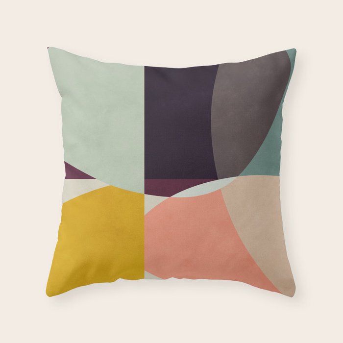 shapes abstract Throw Pillow Gallery Image 6