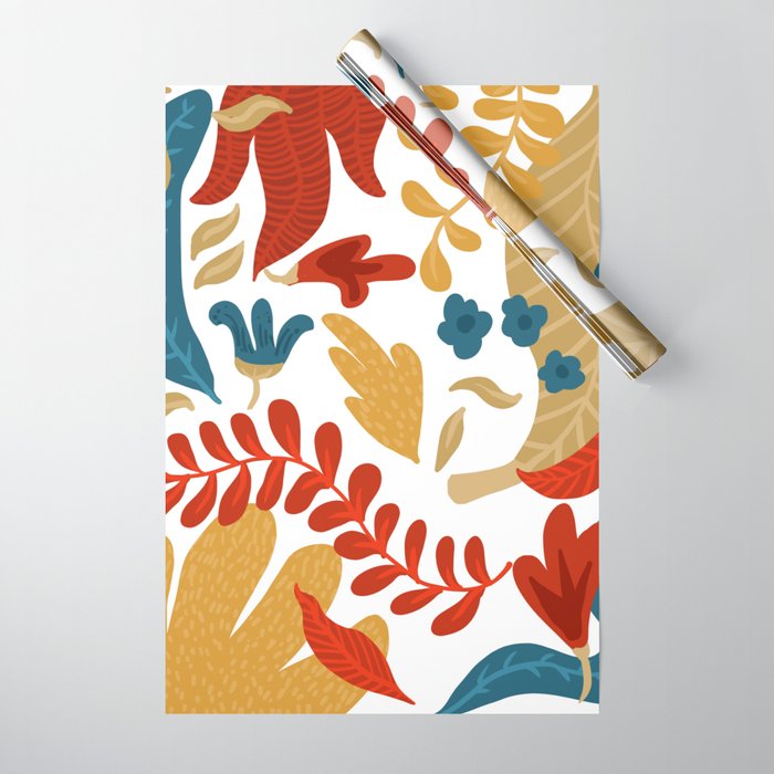 Echo of Innocence | Botanical Nature Eclectic Plants | Vintage Floral Rustic Spring Garden Blossom Wrapping Paper Gallery Image 1