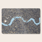 London color map city drawing illustration Thames Cutting Board Gallery Image 1