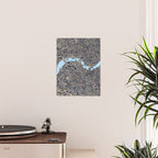London color map city drawing illustration Thames Poster Gallery Image 2
