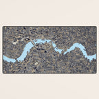 London color map city drawing illustration Thames Desk Mat Gallery Image 3