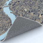 London color map city drawing illustration Thames Rug Gallery Image 4