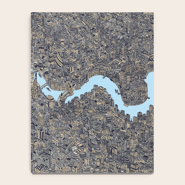 London color map city drawing illustration Thames Notebook Gallery Image 4
