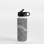 London color map city drawing illustration Thames Water Bottle Gallery Image 1