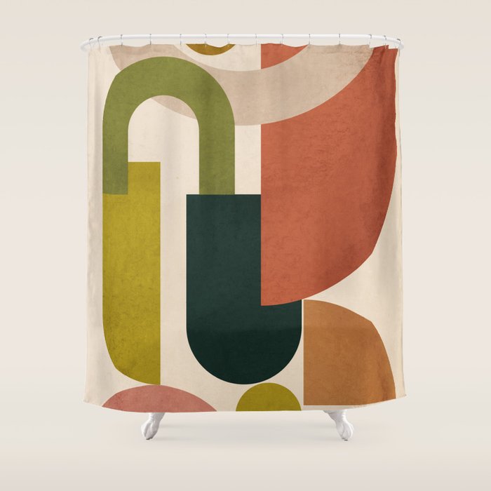 Geometric Shapes 245 Shower Curtain Gallery Image 1