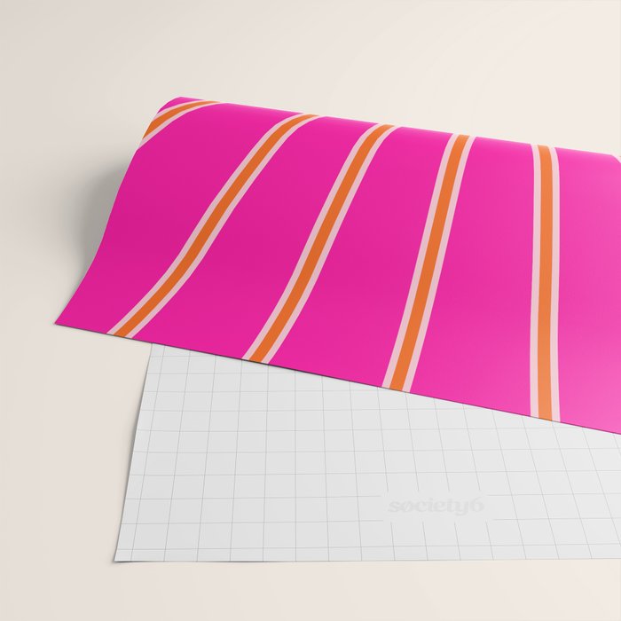Sun Print Sunrise Hot Pink And Orange Sunshine Retro Sun Wall Art Vintage Boho Abstract Modern Decor Wrapping Paper Gallery Image 2