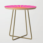 Sun Print Sunrise Hot Pink And Orange Sunshine Retro Sun Wall Art Vintage Boho Abstract Modern Decor Side Table Gallery Image 1
