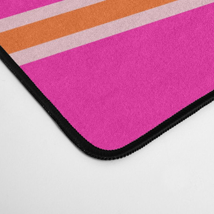 Sun Print Sunrise Hot Pink And Orange Sunshine Retro Sun Wall Art Vintage Boho Abstract Modern Decor Desk Mat Gallery Image 4